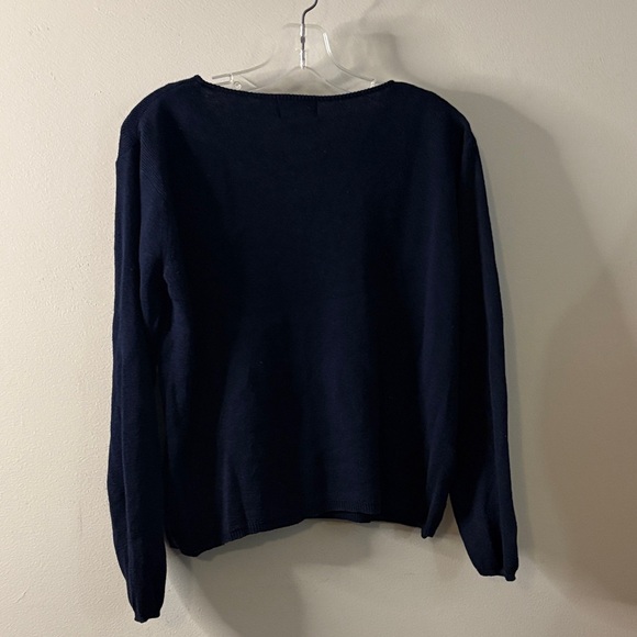 Women's Black Cardigan Sweater - Picture 6 of 6